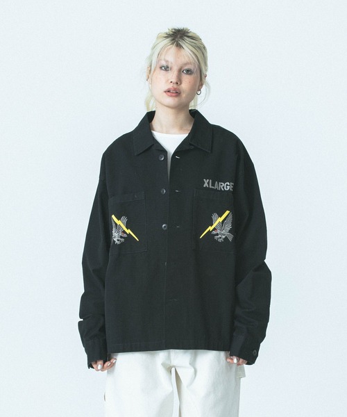 XLARGE(エクストララージ)の「RIPSTOP MILITARY SHIRT(シャツ/ブラウス・メンズ・ブラック/カモフラージュ・S/M/L/XL)」の19枚目の写真