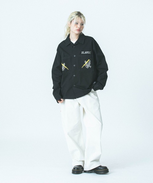 XLARGE(エクストララージ)の「RIPSTOP MILITARY SHIRT(シャツ/ブラウス・メンズ・ブラック/カモフラージュ・S/M/L/XL)」の21枚目の写真