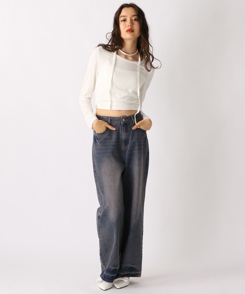 FOREVER 21(フォーエバー トゥエンティーワン)の「【2025SS】ボウタイシャーリングカットソー(Tシャツ/カットソー・レディース・ベージュ/ブラック/ナチュラル/ブルー・SMALL/MEDIUM)」の16枚目の写真