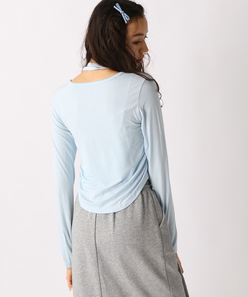 FOREVER 21(フォーエバー トゥエンティーワン)の「【2025SS】ボウタイシャーリングカットソー(Tシャツ/カットソー・レディース・ベージュ/ブラック/ナチュラル/ブルー・SMALL/MEDIUM)」の8枚目の写真