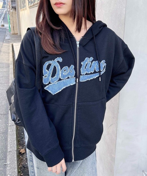 Punkandyoフロントロゴ ネイビーパーカー P&Y WEB ZIP UP – PUNKANDYO