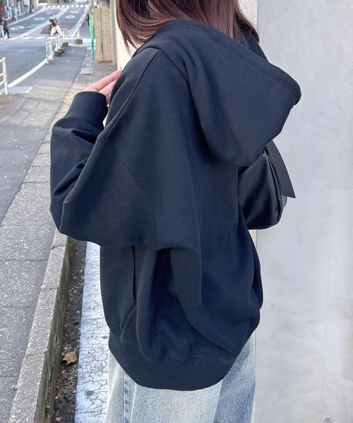 INGNI（イング）の「貼付ロゴZIPパーカー（パーカー・レディース・オフホワイト/ブラック/オートミール・M）」の17枚目の写真