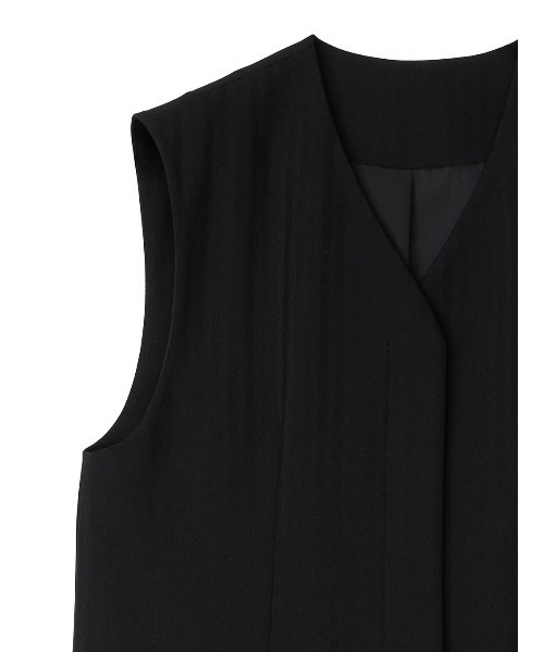 Ameri（アメリ）の「OTONA MUSE LONG VEST WITH PANTS（サロペット/オーバーオール・レディース・ダークグレー/ブラック・MEDIUM/SMALL）」の22枚目の写真