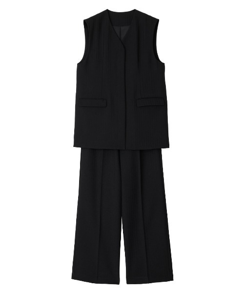 Ameri（アメリ）の「OTONA MUSE LONG VEST WITH PANTS（サロペット/オーバーオール・レディース・ダークグレー/ブラック・MEDIUM/SMALL）」の19枚目の写真