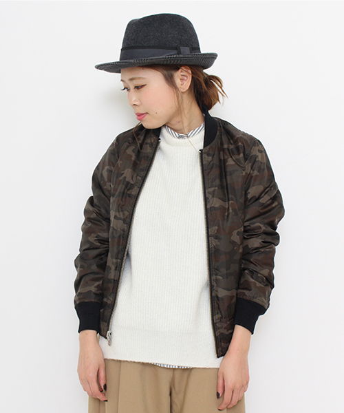 Alpha Industries（アルファインダストリーズ）の「【ALPHA×CIAOPANICTYPY】リバーシブルMA-1（ブルゾン・レディース・ブラック/オリーブ・SMALL）」の2枚目の写真