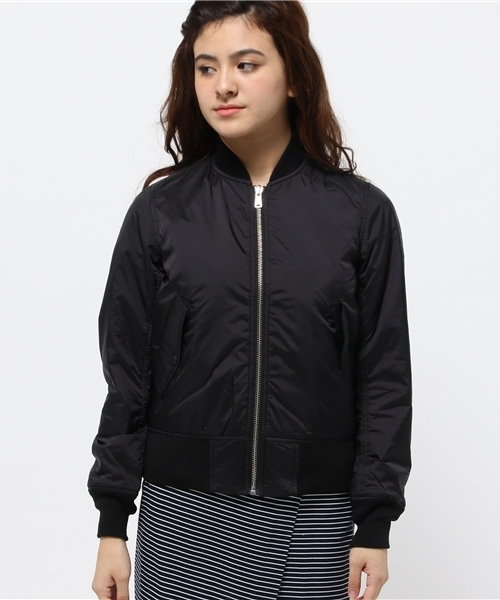 Alpha Industries（アルファインダストリーズ）の「【ALPHA×CIAOPANICTYPY】リバーシブルMA-1（ブルゾン・レディース・ブラック/オリーブ・SMALL）」の3枚目の写真