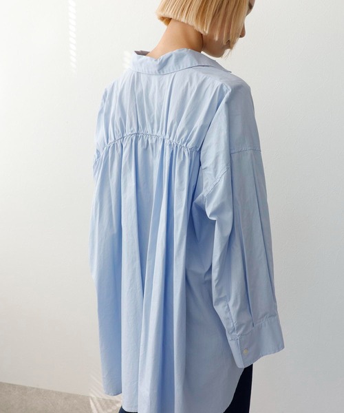 ブラウス シャツ バックデザイン ギャザーシャツ レディース セール】バックデザインギャザーシャツ（シャツ/ブラウス