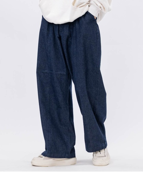 SUGGESTION（サジェッション）の「【13】センタープレス ワイドデニムスラックス（デニムパンツ・メンズ・グレー/ネイビー/ブラック/ブルーグレー・MEDIUM/LARGE）」の14枚目の写真