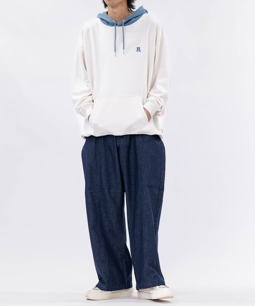 SUGGESTION（サジェッション）の「【13】センタープレス ワイドデニムスラックス（デニムパンツ・メンズ・グレー/ネイビー/ブラック/ブルーグレー・MEDIUM/LARGE）」の17枚目の写真