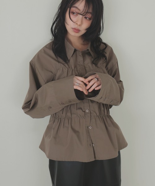 LIAN（リアン）の「シャーリングビスチェデザインシャツ 【入荷禁止】（シャツ/ブラウス・レディース・ピンク系その他/ブルー/ブルー系その他/イエロー/ピンク/ホワイト/ライトブルー/ブラウン/ベージュ系その他/ピンク系その他2/ブルー系その他2・FREE）」の13枚目の写真