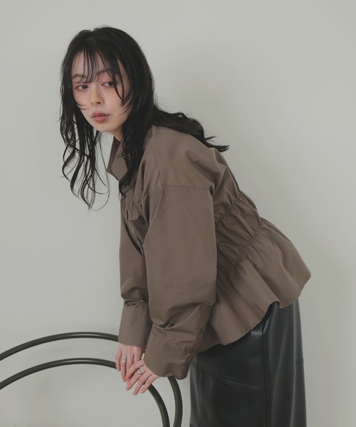 LIAN（リアン）の「シャーリングビスチェデザインシャツ 【入荷禁止】（シャツ/ブラウス・レディース・ピンク系その他/ブルー/ブルー系その他/イエロー/ピンク/ホワイト/ライトブルー/ブラウン/ベージュ系その他/ピンク系その他2/ブルー系その他2・FREE）」の15枚目の写真