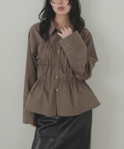 LIAN（リアン）の「シャーリングビスチェデザインシャツ 【入荷禁止】（シャツ/ブラウス・レディース・ピンク系その他/ブルー/ブルー系その他/イエロー/ピンク/ホワイト/ライトブルー/ブラウン/ベージュ系その他/ピンク系その他2/ブルー系その他2・FREE）」の16枚目の写真