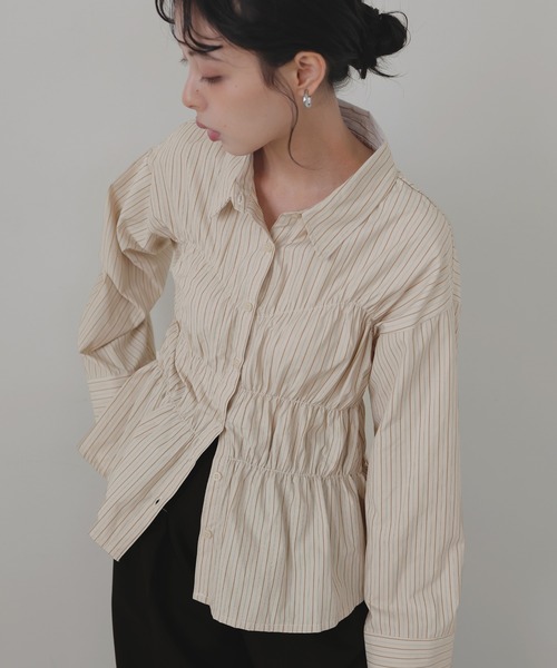 LIAN（リアン）の「シャーリングビスチェデザインシャツ 【入荷禁止】（シャツ/ブラウス・レディース・ピンク系その他/ブルー/ブルー系その他/イエロー/ピンク/ホワイト/ライトブルー/ブラウン/ベージュ系その他/ピンク系その他2/ブルー系その他2・FREE）」の20枚目の写真