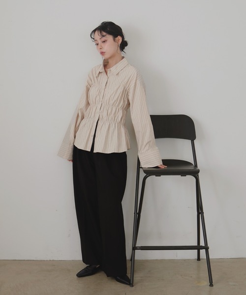 LIAN（リアン）の「シャーリングビスチェデザインシャツ 【入荷禁止】（シャツ/ブラウス・レディース・ピンク系その他/ブルー/ブルー系その他/イエロー/ピンク/ホワイト/ライトブルー/ブラウン/ベージュ系その他/ピンク系その他2/ブルー系その他2・FREE）」の22枚目の写真