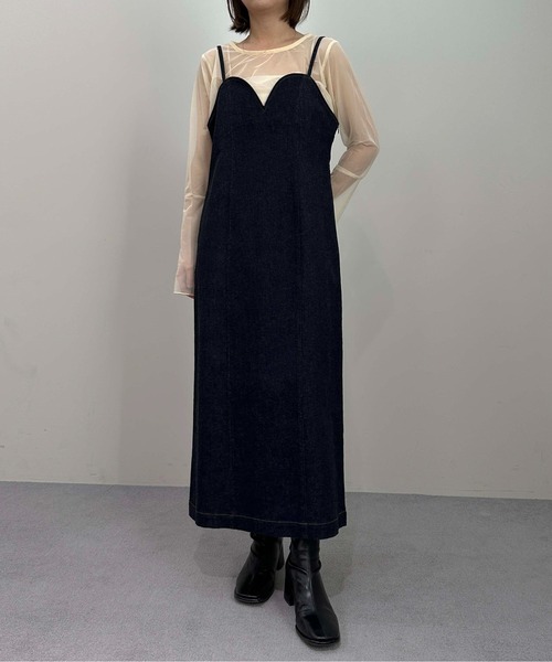 デニムビスチェキャミワンピース（ワンピース）｜1chaku.（イッチャク