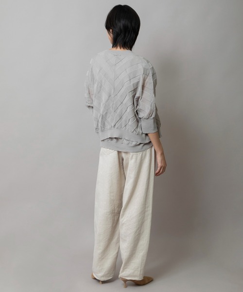 Munich（ミューニック）の「シアーニットドルマンスリーブカーディガン（カーディガン/ボレロ・レディース・ホワイト/ライトグレー/ダークグレー/ライトグリーン・FREE）」の9枚目の写真