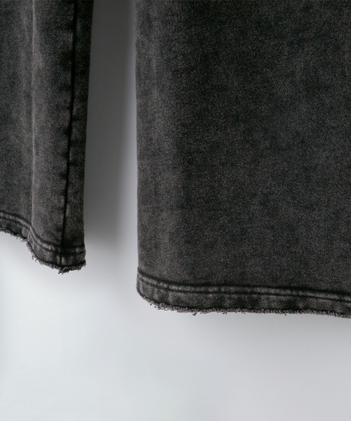 Ruelle（ルーエル）の「【Ruelle】Pigment-Dyed Wide Sweat Pants  / ピグメント加工共地ベルト付きワイドスウェットパンツ（スウェットパンツ・メンズ・ブラック/アッシュグレー・L/M/S）」の21枚目の写真