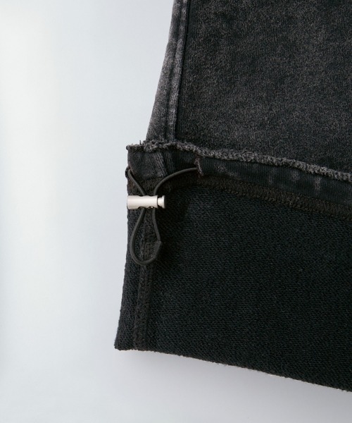 Ruelle（ルーエル）の「【Ruelle】Pigment-Dyed Wide Sweat Pants  / ピグメント加工共地ベルト付きワイドスウェットパンツ（スウェットパンツ・メンズ・ブラック/アッシュグレー・L/M/S）」の22枚目の写真