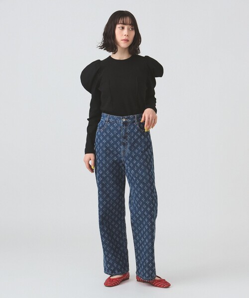 Ray BEAMS(レイビームス)の「キリカエ ギャザー スリーブ Tシャツ(Tシャツ/カットソー・レディース・ブラック/ホワイト・ONE SIZE)」の11枚目の写真