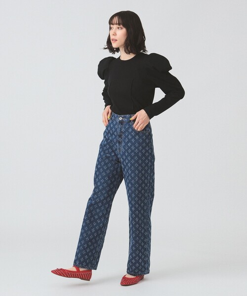 Ray BEAMS(レイビームス)の「キリカエ ギャザー スリーブ Tシャツ(Tシャツ/カットソー・レディース・ブラック/ホワイト・ONE SIZE)」の12枚目の写真