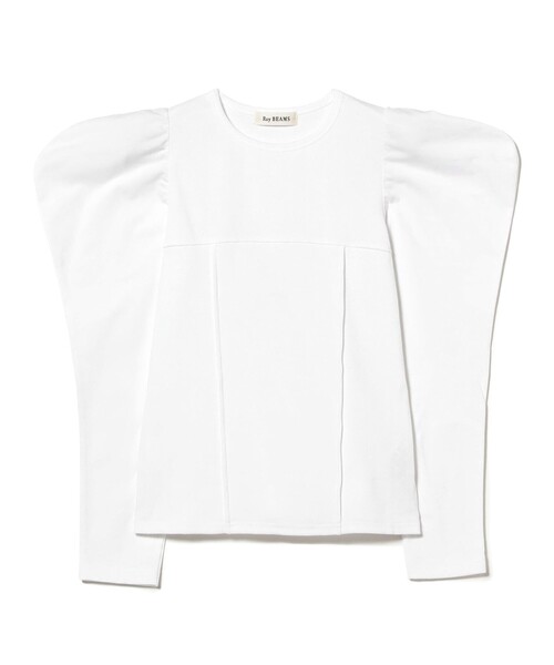 Ray BEAMS(レイビームス)の「キリカエ ギャザー スリーブ Tシャツ(Tシャツ/カットソー・レディース・ブラック/ホワイト・ONE SIZE)」の15枚目の写真