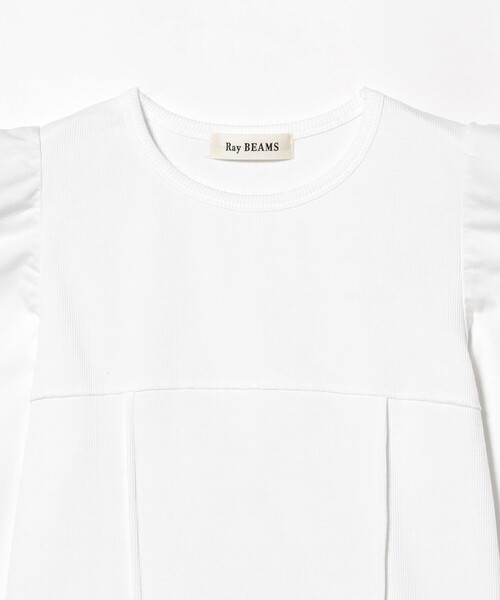 Ray BEAMS(レイビームス)の「キリカエ ギャザー スリーブ Tシャツ(Tシャツ/カットソー・レディース・ブラック/ホワイト・ONE SIZE)」の16枚目の写真