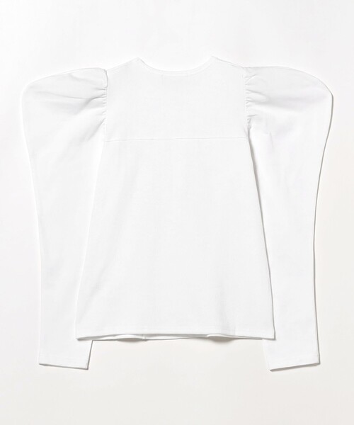 Ray BEAMS(レイビームス)の「キリカエ ギャザー スリーブ Tシャツ(Tシャツ/カットソー・レディース・ブラック/ホワイト・ONE SIZE)」の18枚目の写真