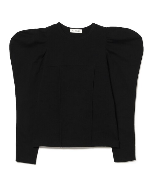 Ray BEAMS(レイビームス)の「キリカエ ギャザー スリーブ Tシャツ(Tシャツ/カットソー・レディース・ブラック/ホワイト・ONE SIZE)」の3枚目の写真