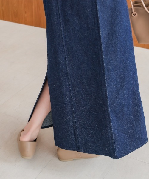 Bab（バブ）の「【S・Mサイズ展開】デニムギャザーキャミワンピース（ワンピース・レディース・ブルー/グレー/インディゴブルー・S/M）」の22枚目の写真