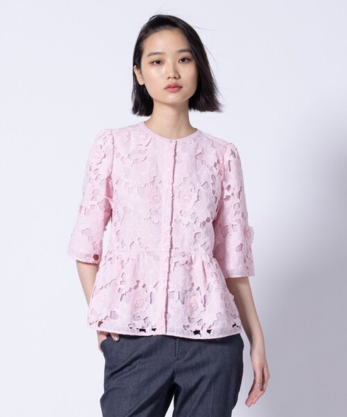 TOCCA(トッカ)の「FLOATING FLOWER ブラウス(シャツ/ブラウス・レディース・ホワイト系7/ピンク系7・0/4)」の2枚目の写真