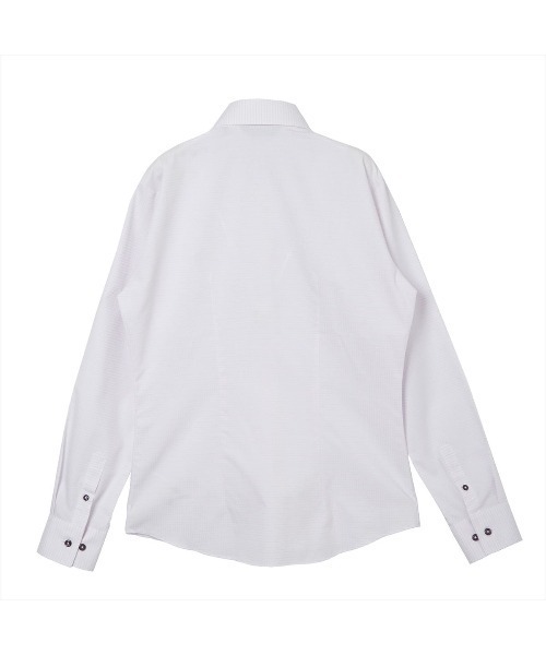 TOKYO SHIRTS（トウキョウシャツ）の「透け防止 形態安定ノーアイロン ラウンド 長袖ビジネスワイシャツ（ビジネスシャツ・レディース・ライトパープル・LL/S/M/L/XL）」の2枚目の写真