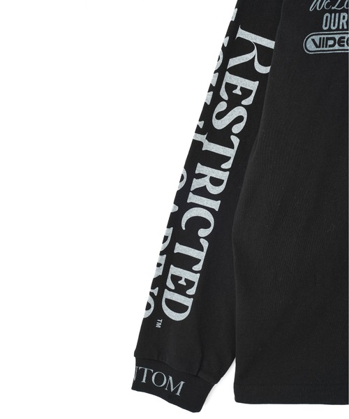 セール】(OKIRAKU×ROSEBUD)スリーブプリントロンT（Tシャツ