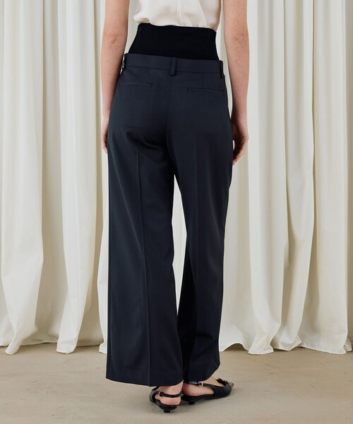 DES PRES（デ・プレ）の「ハイツイストギャバジン ウエストバンド付きパンツ（スラックス・レディース・ライトベージュ/ブラック系その他/チャコールグレー・34/36）」の8枚目の写真