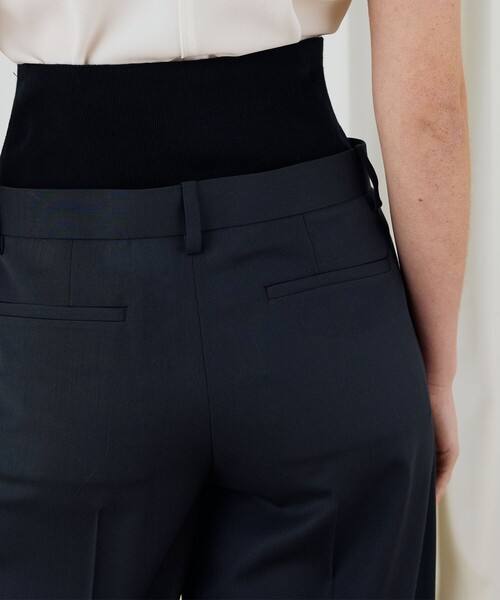 DES PRES（デ・プレ）の「ハイツイストギャバジン ウエストバンド付きパンツ（スラックス・レディース・ライトベージュ/ブラック系その他/チャコールグレー・34/36）」の10枚目の写真