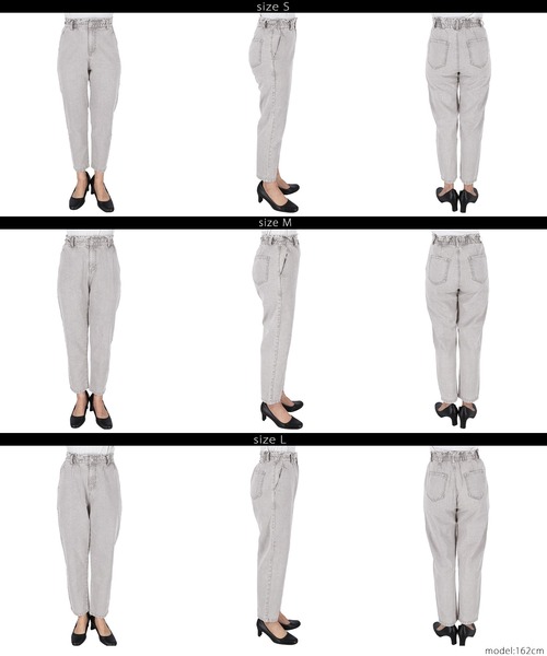 coca（coca）（コカ）の「【WEB限定セール】ハイウエストゴムデニムパンツ（デニムパンツ・レディース・ライトブルー/グレー・M/S/L）」の14枚目の写真