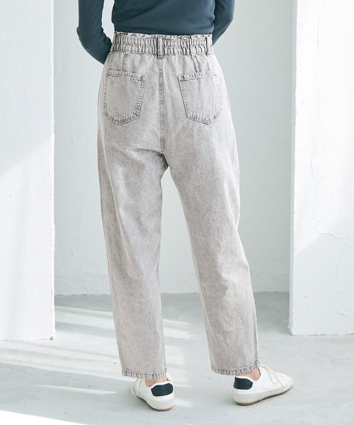 coca（coca）（コカ）の「【WEB限定セール】ハイウエストゴムデニムパンツ（デニムパンツ・レディース・ライトブルー/グレー・M/S/L）」の5枚目の写真
