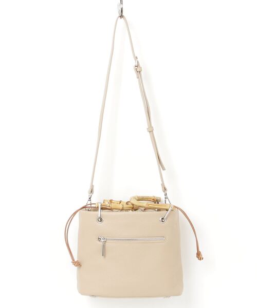 Beau're（ヴュレ）の「【BEAURE/ビュレ】カウレザー バンブー ハンドル バケット BAG（かごバッグ・レディース・ブラック/ベージュ/ブラウン・FREE）」の20枚目の写真