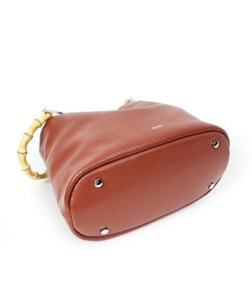 Beau're（ヴュレ）の「【BEAURE/ビュレ】カウレザー バンブー ハンドル バケット BAG（かごバッグ・レディース・ブラック/ベージュ/ブラウン・FREE）」の19枚目の写真