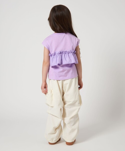 green label relaxing（グリーンレーベルリラクシング）の「【スタメンシリーズ】HCフリル Tシャツ / キッズ 100cm-160cm（Tシャツ/カットソー・キッズ・ブラック/オフホワイト/パープル/シャーベット・130cm/120cm/100cm/110cm/160cm/150cm/140cm）」の11枚目の写真