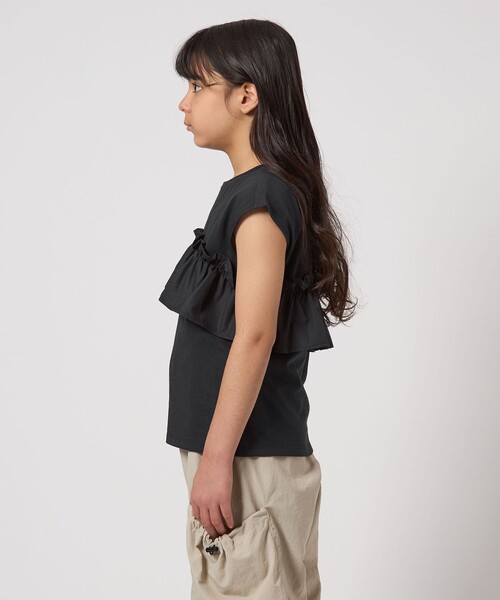 green label relaxing（グリーンレーベルリラクシング）の「【スタメンシリーズ】HCフリル Tシャツ / キッズ 100cm-160cm（Tシャツ/カットソー・キッズ・ブラック/オフホワイト/パープル/シャーベット・130cm/120cm/100cm/110cm/160cm/150cm/140cm）」の19枚目の写真