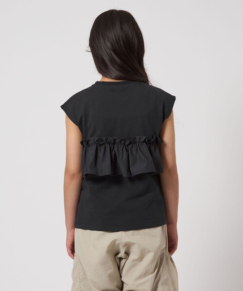 green label relaxing（グリーンレーベルリラクシング）の「【スタメンシリーズ】HCフリル Tシャツ / キッズ 100cm-160cm（Tシャツ/カットソー・キッズ・ブラック/オフホワイト/パープル/シャーベット・130cm/120cm/100cm/110cm/160cm/150cm/140cm）」の20枚目の写真