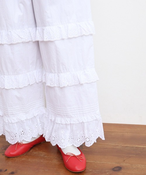 Dot&Stripes CHILD WOMAN(ドットアンドストライプス チャイルドウーマン)の「タイプライター フリルレースパンツ(その他パンツ・レディース・ホワイト・FREE)」の19枚目の写真