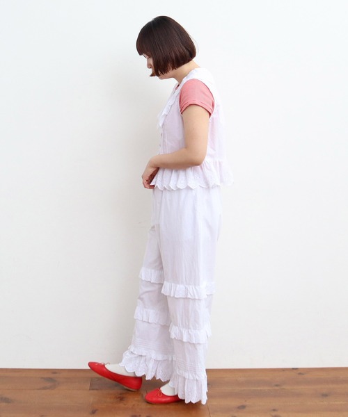 Dot&Stripes CHILD WOMAN(ドットアンドストライプス チャイルドウーマン)の「タイプライター フリルレースパンツ(その他パンツ・レディース・ホワイト・FREE)」の8枚目の写真