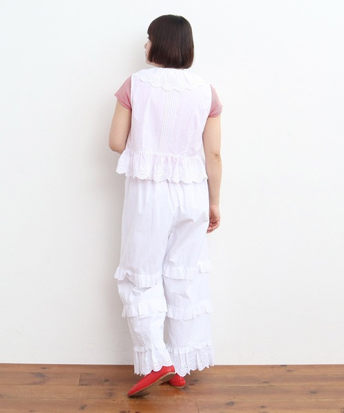 Dot&Stripes CHILD WOMAN(ドットアンドストライプス チャイルドウーマン)の「タイプライター フリルレースパンツ(その他パンツ・レディース・ホワイト・FREE)」の9枚目の写真