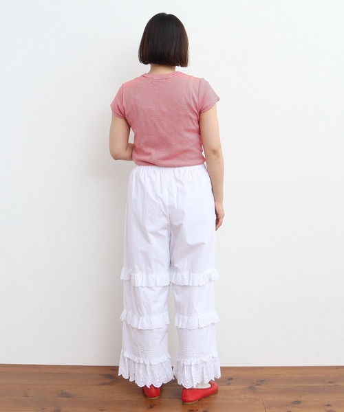 Dot&Stripes CHILD WOMAN(ドットアンドストライプス チャイルドウーマン)の「タイプライター フリルレースパンツ(その他パンツ・レディース・ホワイト・FREE)」の6枚目の写真