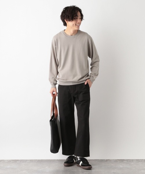 GLOBAL WORK（グローバルワーク）の「メルティライトニット/クルー/147161（ニット/セーター・メンズ・グレー/ホワイト系その他2/チャコールグレー/ネイビー/スカイブルー/ライトグリーン・SMALL/X-LARGE/MEDIUM/LARGE）」の22枚目の写真