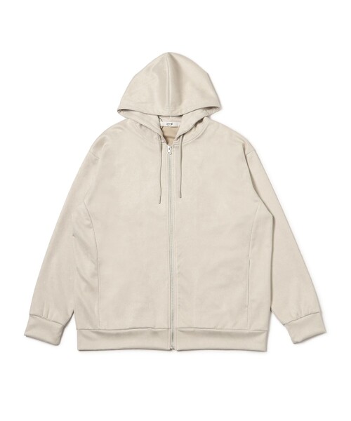  j.n.r.d（ジェー・エヌ・アール・ディー）の「スエードタッチフルZIPパーカー（パーカー・メンズ・サックスブルー/チャコールグレー/ホワイト系その他6・LL/M/L）」の2枚目の写真