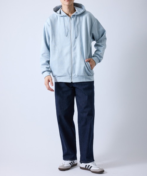  j.n.r.d（ジェー・エヌ・アール・ディー）の「スエードタッチフルZIPパーカー（パーカー・メンズ・サックスブルー/チャコールグレー/ホワイト系その他6・LL/M/L）」の17枚目の写真