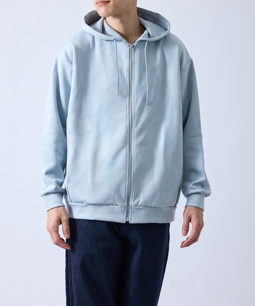  j.n.r.d（ジェー・エヌ・アール・ディー）の「スエードタッチフルZIPパーカー（パーカー・メンズ・サックスブルー/チャコールグレー/ホワイト系その他6・LL/M/L）」の14枚目の写真