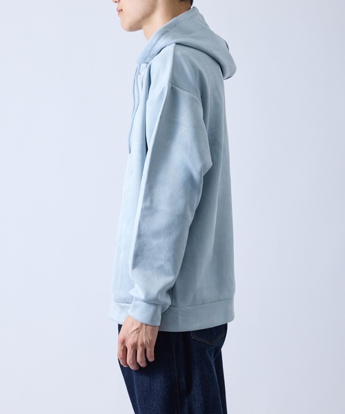  j.n.r.d（ジェー・エヌ・アール・ディー）の「スエードタッチフルZIPパーカー（パーカー・メンズ・サックスブルー/チャコールグレー/ホワイト系その他6・LL/M/L）」の15枚目の写真